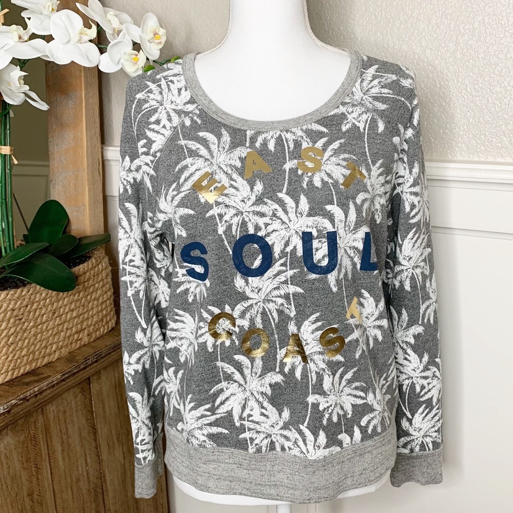SoulCycle East Coast Palm Tree Sweatshirt M